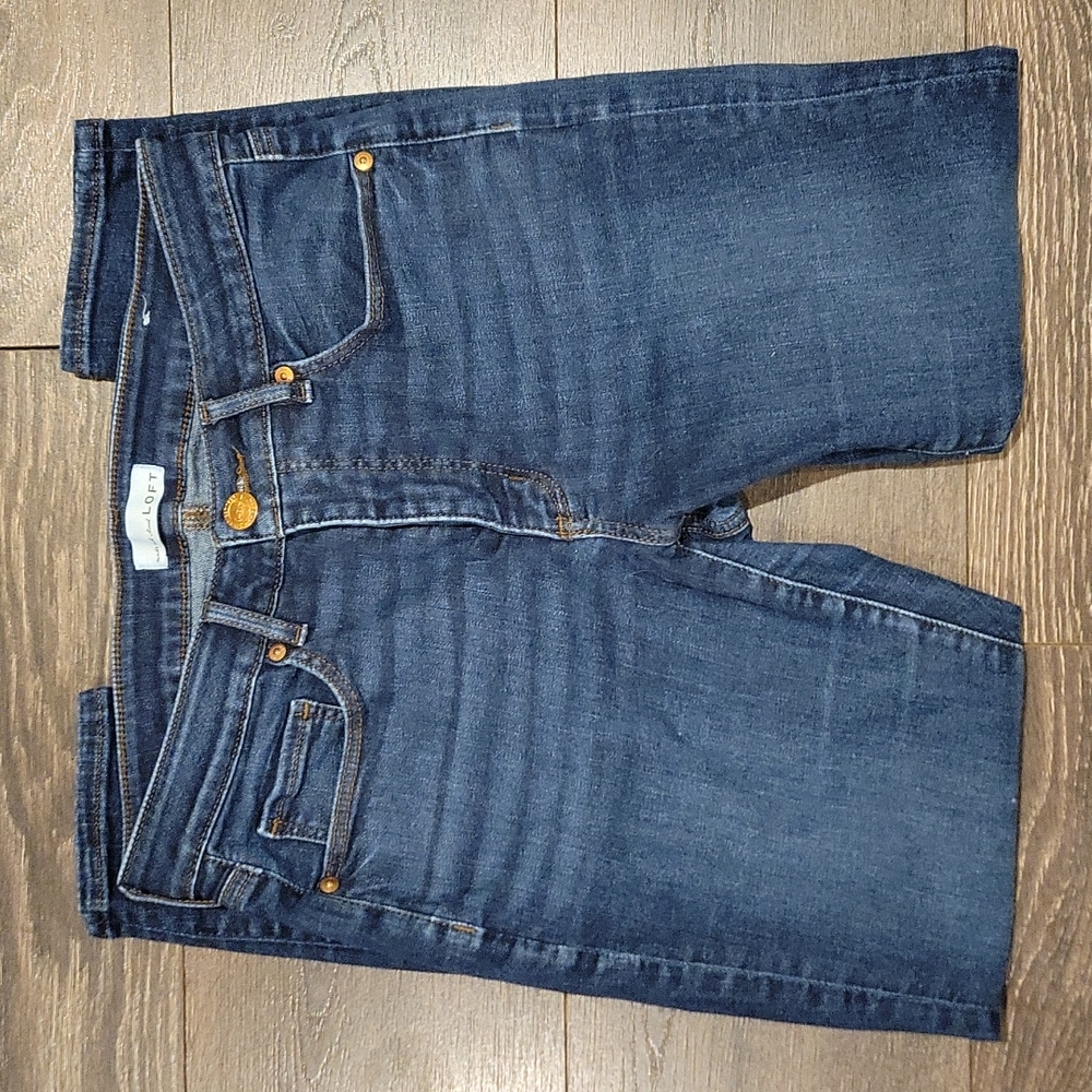 ❤ ANN TAYLOR LOFT CURVY SKINNY CROP JEANS, 6 (28)